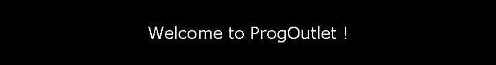 Welcome to PROGoutlet !